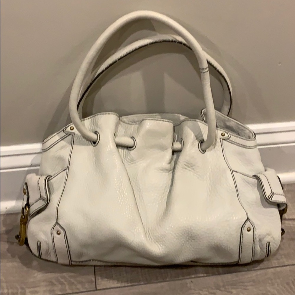 Cole Haan winter white leather bag